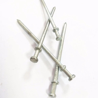 Clous galvanisés à double tête 16D, clous à tête double avec tige lisse pour la construction