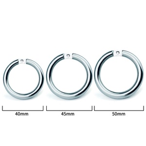 Jaula de Castidad FRRK Sissy CBT para Hombre, Anillos para Pene de Acero Inoxidable, Juguetes Sexuales de Bondage Pequeños, Gran Abertura en la Parte Delantera, Juegos para Adultos - Product Image 2