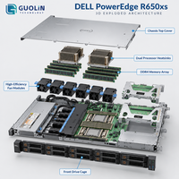Server Rak Dell PowerEdge R650xs 1U Asli, Dual Intel Xeon Scalable Generasi ke-3, DDR4, 10x 2.5 SAS SSD, Server Host Database Cloud