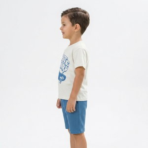 Ensemble T-shirt et short imprimé pour garçons, 95 % coton, tenue décontractée d'été en deux pièces, vente en gros, personnalisable OEM ODM en vrac - Product Image 2