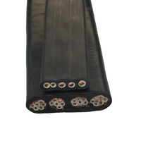 Câble d'alimentation pour ascenseur, plat, flexible, résistant à la traction, ignifuge, avec gaine en caoutchouc résistante à l'usure, en cuivre 450V