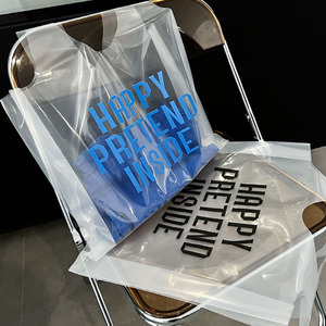 Sacs en polyéthylène transparents à fond plat personnalisables, sacs recyclables et réutilisables, emballage de supermarché, <span class=keywords><strong>plastique</strong></span> <span class=keywords><strong>LDPE</strong></span> - Product Image 3