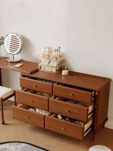 Toletta americana con cassettone angolare estensibile tutti in legno massello MDF per uso camera da letto - Product Image 6