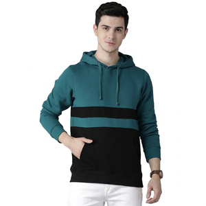 Suéter de Algodón de Alta Calidad para Hombre, Venta Directa de Fábrica, Estilo Casual, con Media Cremallera, de Felpa, Ligero, Impermeable, con Bolsillos - Product Image 1