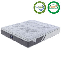Hotel Premium King Size Pocket Spring Colchón Top Látex natural Camas de matrimonio Colchón híbrido de lujo de importación en una caja
