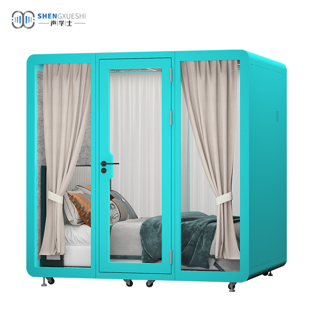 Oem Odm Custom Noise Insolation Mobile Soundproof Pod Booth. Isolation Sleeping Pods and Cabin with Bed