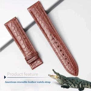 Correa de Reloj BESSERON BD16002 2024 de Lujo Intercambiable, Hecha con Cuero Genuino de Cocodrilo Americano, con Hebilla, Resistente al Agua, en Negro y Marrón - Product Image 4