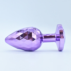 Plug anal en métal violet en forme de diamant, dilatateur anal pour hommes et femmes, jouet pour masturbation, massage en extérieur, jouet pour adultes, SM - Product Image 3