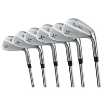 Ensemble de wedges de golf en acier inoxydable à rotation rapide, assemblés avec poignée en caoutchouc, pour droitiers, prêt à être expédié, incluant un club de golf