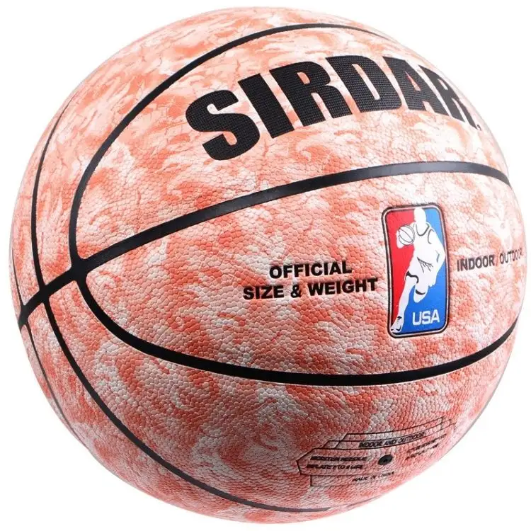 Custom Leather Basketball With Black Channel In Cheap Price For Outdoor