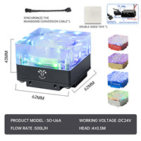 Pompe de refroidissement à eau efficace Socooler SO-U6A avec filetage G1/4 et puissance de 2,4 W pour ventilateurs de refroidissement à eau de boîtier d'ordinateur