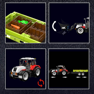 Mould King 24093 504PCS Serie de ingeniería Remolque agrícola Modelo de bloques de construcción Juguete educativo técnico Festival Regalo - Product Image 4