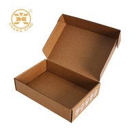 Boîte d'expédition plate en carton ondulé kraft imprimé sur mesure, de haute qualité, écologique et recyclable, pour chaussettes