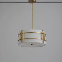 Lustre suspendu moderne en tissu personnalisé, éclairage fait à la main, décoration de Restaurant