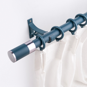 Wholesale Minimalism Decor Extendable Aluminium Double Set Bracket Shower Curtain Pole - Product Image 5
