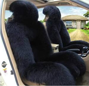 Housse de siège de voiture en fourrure de mouton de luxe Okayda, pour l'avant, toutes saisons, 4 pièces, confort et style premium - Product Image 2