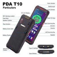 PDA robuste portable 5,5 pouces 6+64 Go Android 14 Octa-core G99 CPU avec scanner de codes QR et codes-barres, 4G LTE, GPS, SIM, TF, Type-C N1
