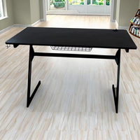 Bureau de jeu pour ordinateur portable en forme de Z moderne et réglable, surface en fibre de carbone, couleur et taille personnalisables, cadre en métal, bureau à domicile, jeu sur PC