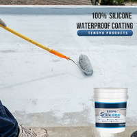 Revêtement imperméable liquide en caoutchouc de silicone pour toiture et terrasse, extra flexible, 30 ans, avec une haute résistance aux UV