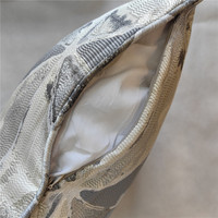 Housse de coussin décorative de luxe en jacquard métallique pour hôtel et maison, 45x45 cm, personnalisable