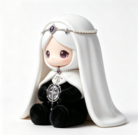 Figurine Magique Personnalisée OEM Signe Astrologique Vierge en PVC et ABS avec Cape en Peluche Douce et Moelleuse, Jouet d'Art de Collection Constellation Boîte Mystère