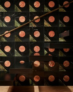 Mosaïque moderne en marbre mélangé SH STONE Nero Marquina Red Travertine Rain Forest Green, poli, jet d'eau, pour <span class=keywords><strong>salle</strong></span> <span class=keywords><strong>de</strong></span> <span class=keywords><strong>bain</strong></span> et cuisine - Product Image 6