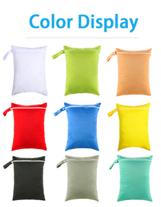 Bolsa Impermeable para Toallas Sanitarias de Color Sólido con Cierre y Asa, Bolsa de Almacenamiento Reutilizable a Prueba de Fugas para Pañales de Tela - Product Image 2