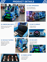 Joy2fun Tren Comercial sin Rieles, Tren Eléctrico sin Rieles para Interiores con Batería de Litio, Autobús de Juguete con Forma de Animal