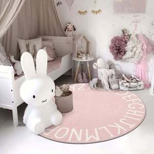 Tapis d'intérieur ronds lavables, tapis de chambre d'enfant pour bébés garçons et filles, tapis de jeu antidérapant, tapis doux pour salon, chambre à coucher, salle de jeux - Product Image 3