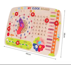 Новое поступление, детские часы с календарем, развивающие познавательные игрушки, деревянные развивающие Игрушки для раннего обучения