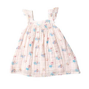 ชุดรอมเปอร์เด็กอ่อนผ้ามัสลินออร์แกนิคสำหรับฤดูร้อน แขนกุด สายเดี่ยว กางเกงขายาว บอดี้สูทเด็ก ผ้ามัสลินเนื้อแน่นด้านหลัง - Product Image 5