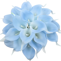 Buket Bunga Calla Lily PU Laris Manis, Dekorasi untuk Pernikahan, Perlengkapan Fotografi Luar Ruangan, Grosir