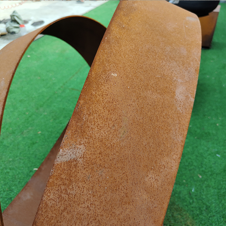 Outdoor Weathering Metal Art Garden Corten Steel Sculpture For Landscaping Project