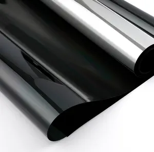 1.52*30m/60m VLT5 %-15% siyah şerit ayna yansıtıcı metalize güneş dekoratif pencere filmi