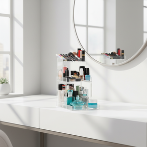 Organizador de Maquillaje Moderno y Ecológico de Acrílico con Diseño Pre-Ensamblado - Product Image 1