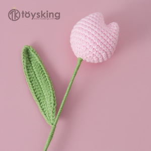 Tulipán gordo de lana flor terminada deportes vida deportes café hombre recto para enviar novia amante ramo - Product Image 3