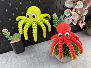 Pieuvre en PLA imprimée en 3D avec des articulations mobiles, pieuvre flexible - Product Image 4