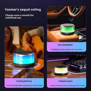 Haut-parleur Bluetooth sans fil avec lumières colorées, autonomie ultra longue, alimentation directe pour petits haut-parleurs - Product Image 5