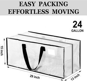 Bolsas de Mudanza Grandes con Cierre y Asas, Bolsas de Almacenamiento Plegables para Ropa, Mantas y Ropa de Cama - Product Image 2