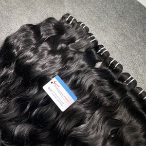 Extensions de cheveux humains noirs vierges non traités du Vietnam, Remy, à cuticules intactes, en vrac, nouvelle trame double tirée, Thanh an - Product Image 4