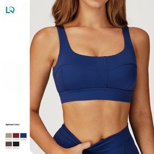 Reggiseno sportivo sportivo sportivo sportivo con Logo personalizzato da donna ad alto supporto per palestra di Yoga atletico per allenamento ritagliato sul retro - Product Image 1