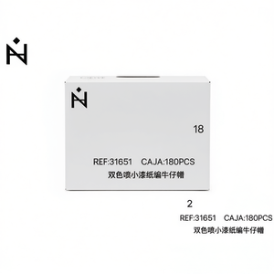 Sombrero de Papel Pintado con Spray de Dos Tonos, 180 Piezas por Caja, Sombrero de Paja de Doble Color para Uso en Exteriores - Product Image 3