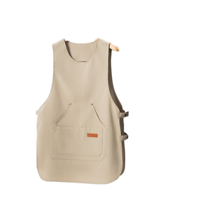 Delantal de tela tejida de seda estampada de doble cara con mangas largas para jardinería, pintura, barbería, trabajo, restaurante, bar, uniformes - Product Image 1