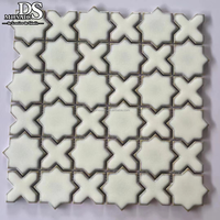 Carreaux de mosaïque en céramique minimalistes modernes en forme de rectangle pour la décoration intérieure et extérieure, faciles à nettoyer