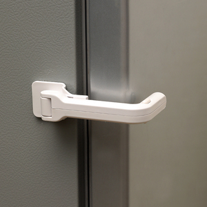 Bianco a prova di bambino di sicurezza per il frigorifero chiusura a strisce di tenuta durevole facile da usare Freezer serratura per armadi bambini - Product Image 4