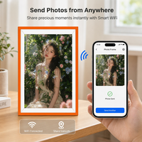 Cadre photo numérique intelligent Wi-Fi de 10,1 pouces avec 32 Go de stockage et fente pour carte SD, cadre photo numérique sans fil alimenté par batterie