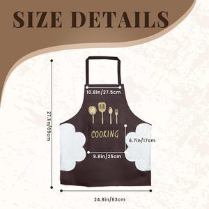 <b>Hand</b>-<b>wiping</b> Kitchen Household Cooking Apron Men Women Oil-proof Waterproof PVC Lightweight Durable Waist Fashion Apron - Product Image 2