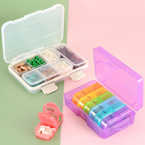 SUNSHING Large 21 Grid 3 Compartment Monthly Pill Organizer 4 Times Daily Weekly Plastic Pill Box for Medicine & Supplements - Product Image 3