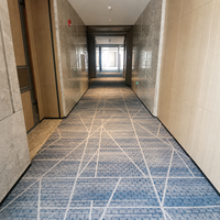 Luxuriöser Hotelteppich Bedruckter Waschbarer Maschinell Getufteter Nylon-Gewerbebodenbelag Rutschfester Flammhemmender Wand-zu-Wand-Teppich