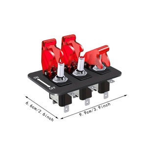<span class=keywords><strong>3</strong></span> cách rocker chuyển đổi chuyển đổi bảng điều khiển với 12V 20A Heavy Duty Racing Car SPST 3pin on/off Red LED chiếu sáng chuyển đổi không thấm nước Bìa - Product Image 5
